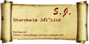 Sternheim Jácint névjegykártya